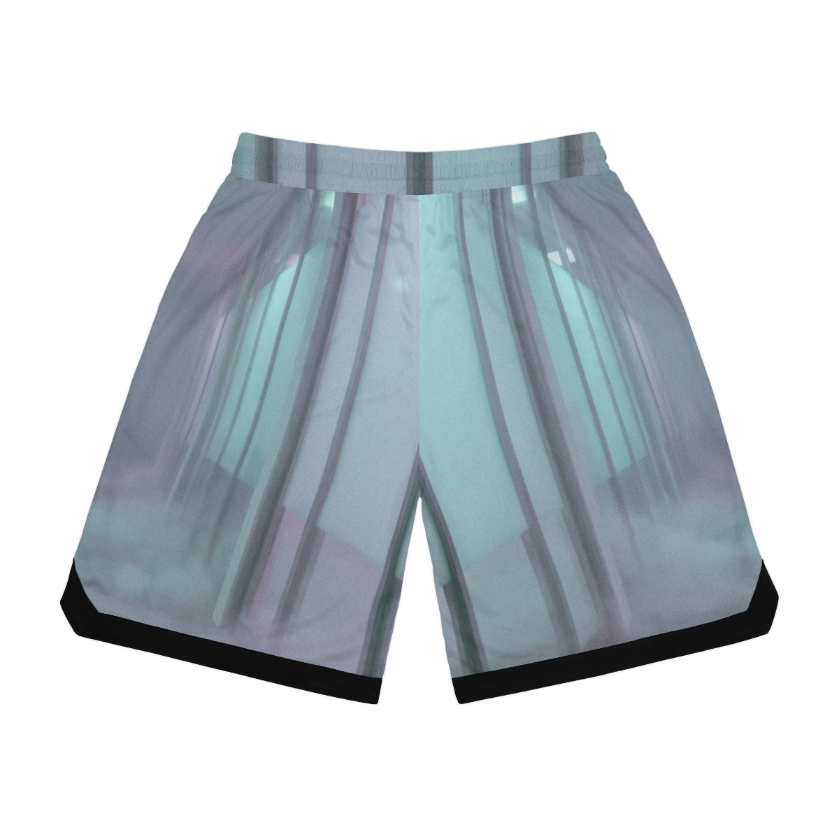 Basketball Rib Shorts - Liminal Corridor Fog Art Print |...