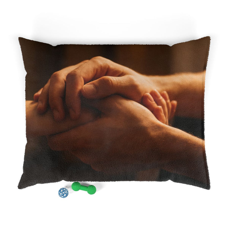 Pet Bed - Quiet Comfort Holding Hands Cozy Portrait