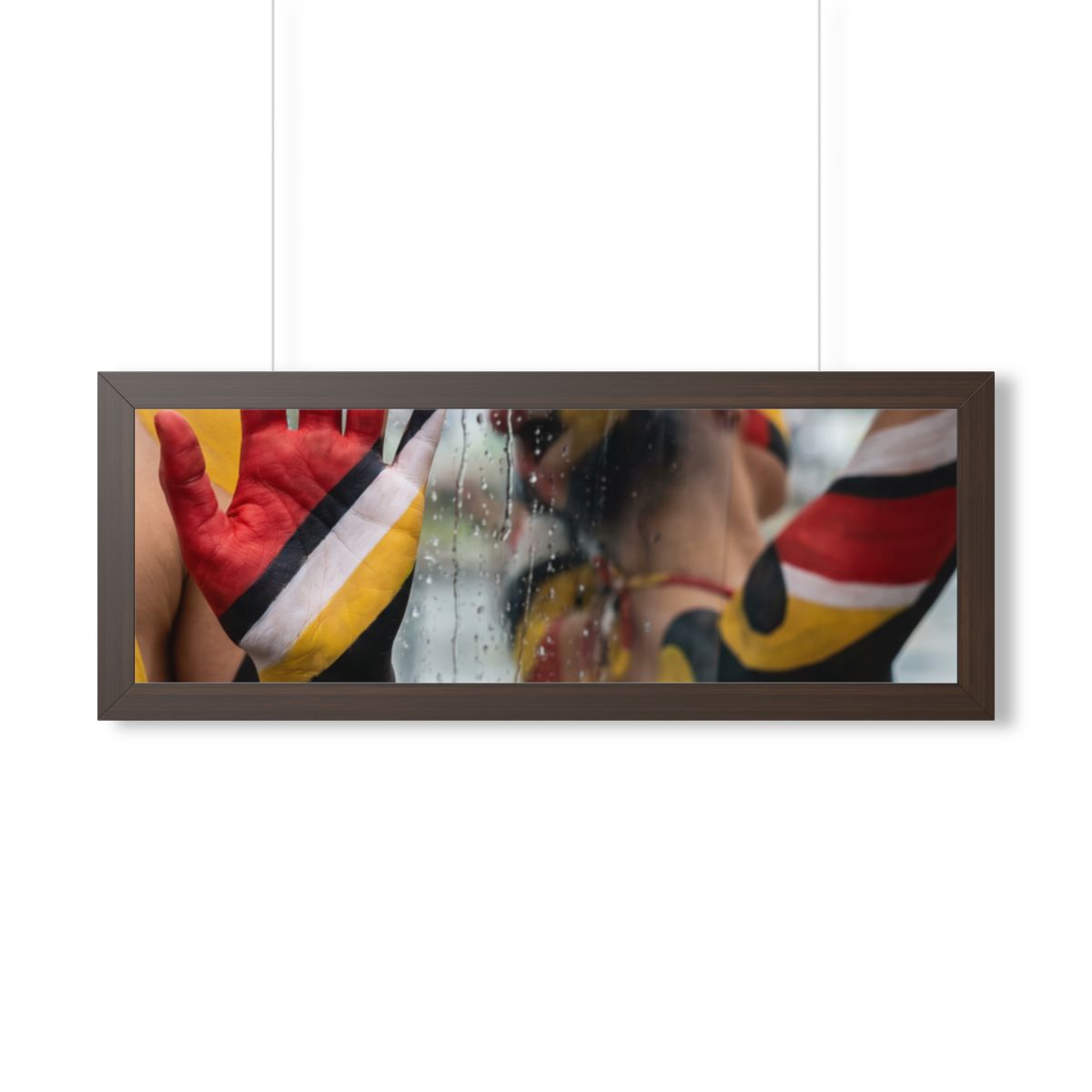 Framed Horizontal Poster - Urban Prism Abstract Body Paint...