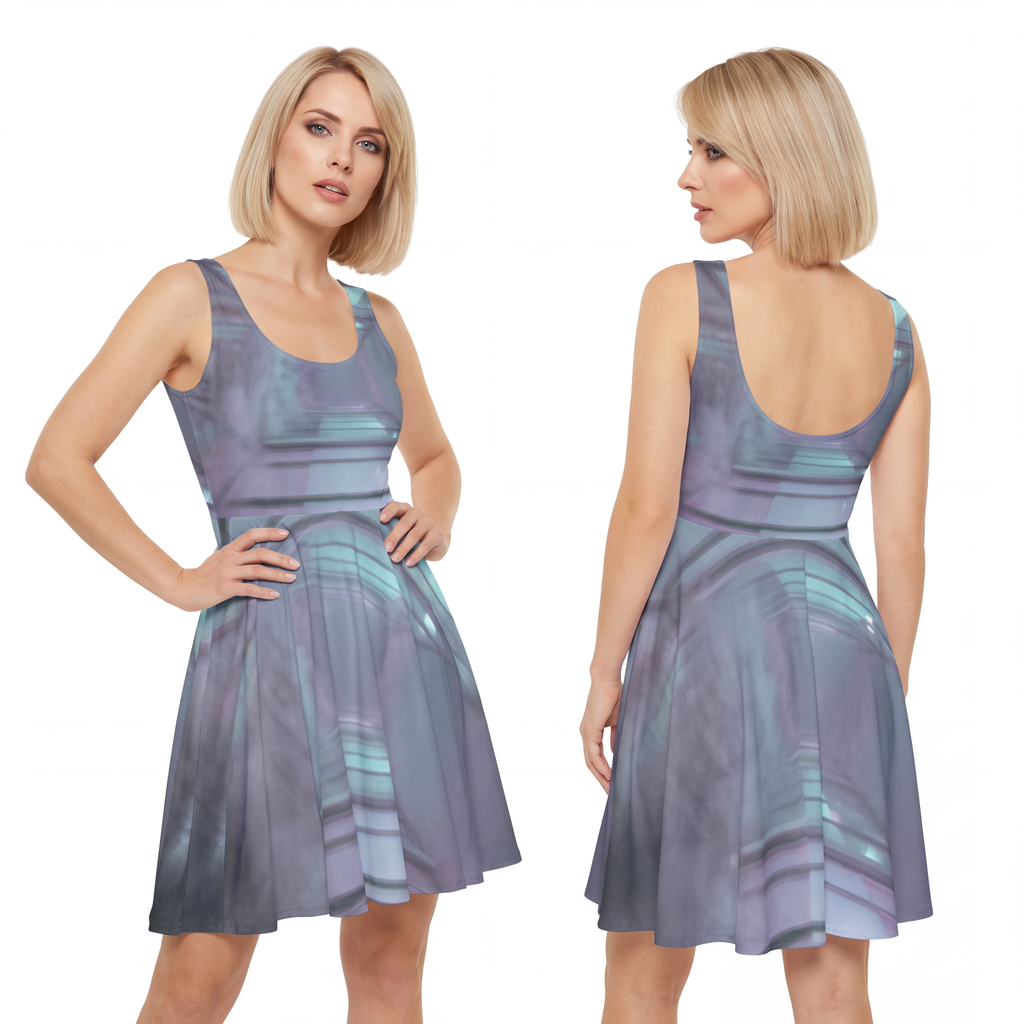 Women's Skater Dress - Liminal Corridor Fog Art Print |...