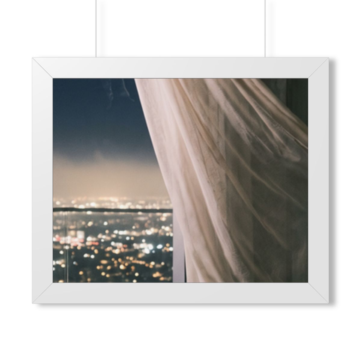 Framed Horizontal Poster - Skyline Serenity — White (14×11...