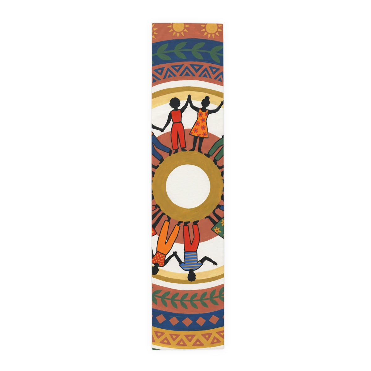 Table Runner - Unity Mandala Folk Art | Echovira Gallery