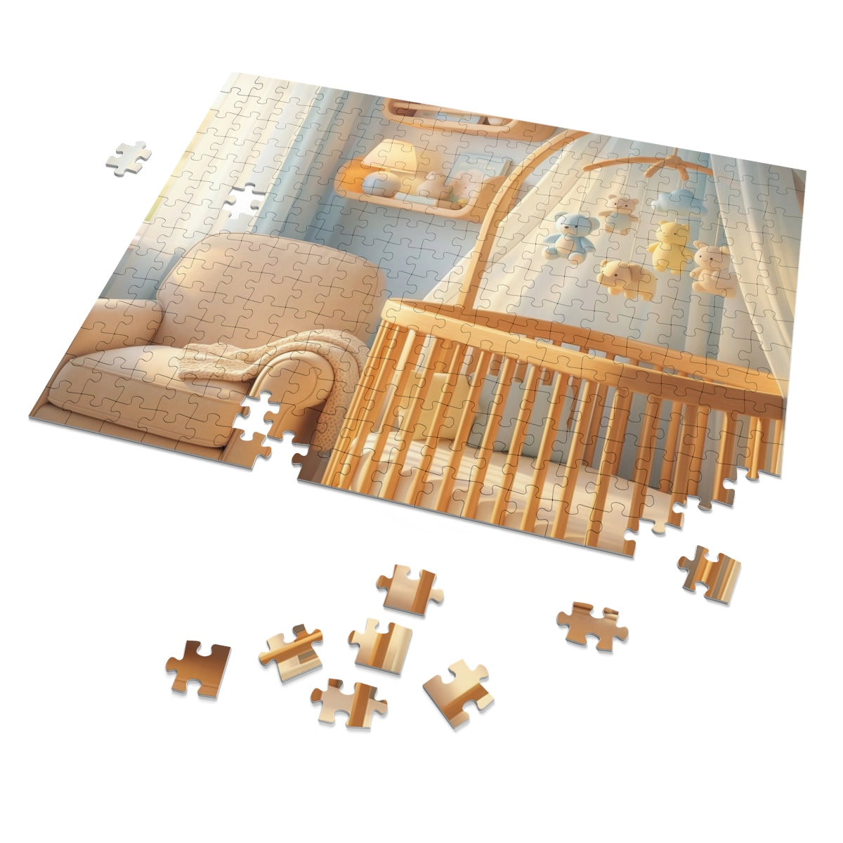 Jigsaw Puzzle with Tin - Dreamy Serene Nursery Art (30, 110...