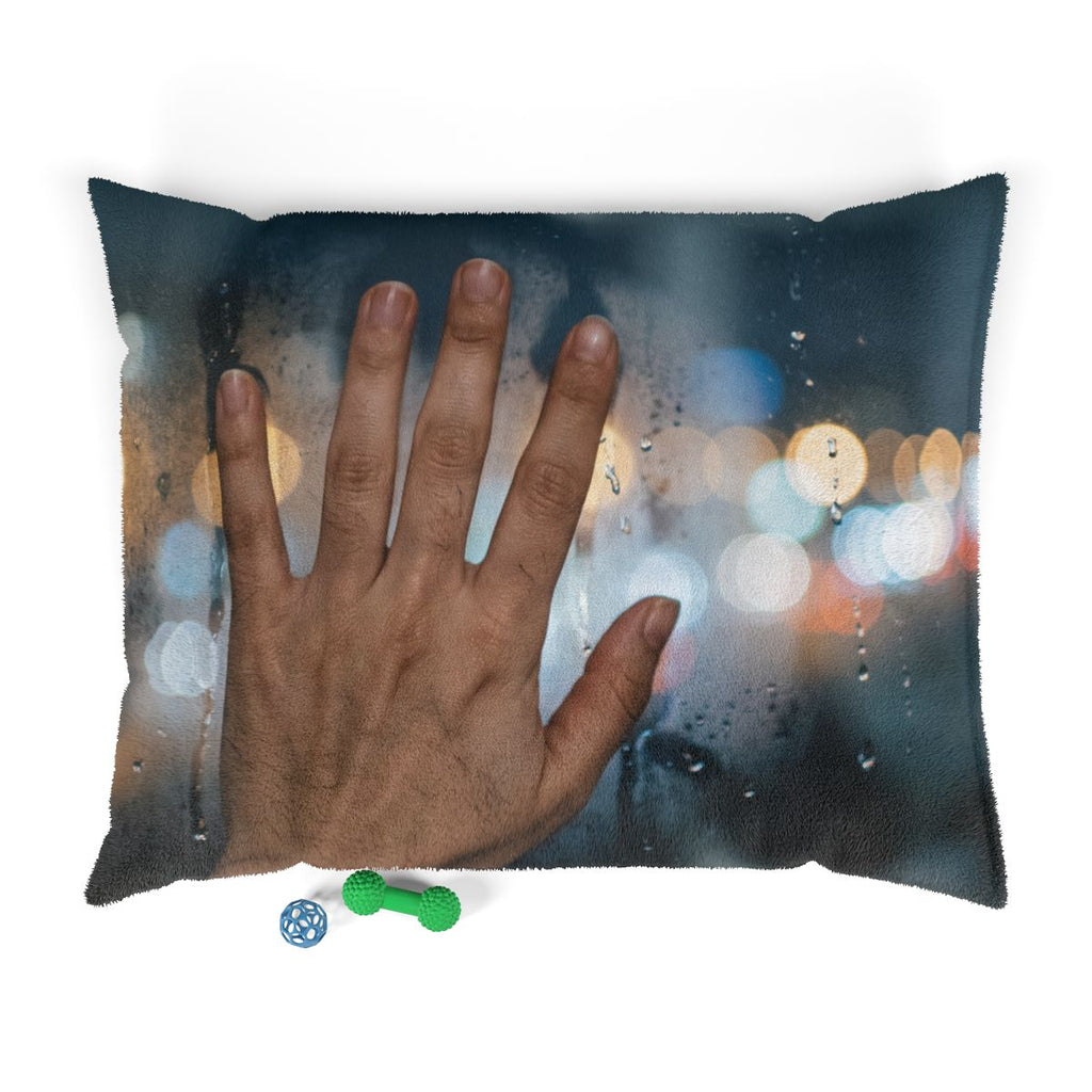 Rainy City Window Art Pet Bed