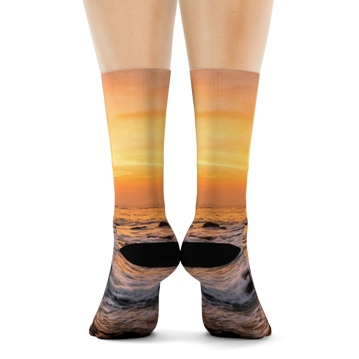 Crew Socks - Sunrise Wave Design