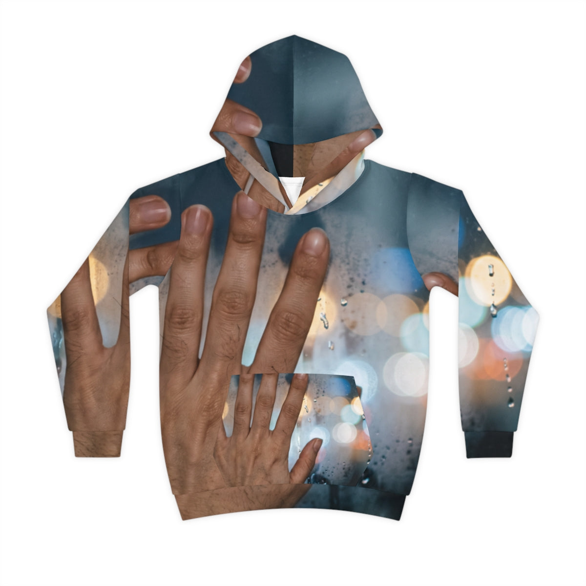 Children's Hoodie Rainy City Window Art