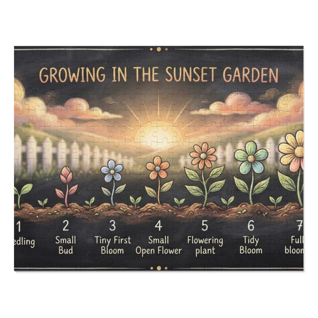 Jigsaw Puzzle with Tin - Sunset Garden Bloom (30, 110, 252...