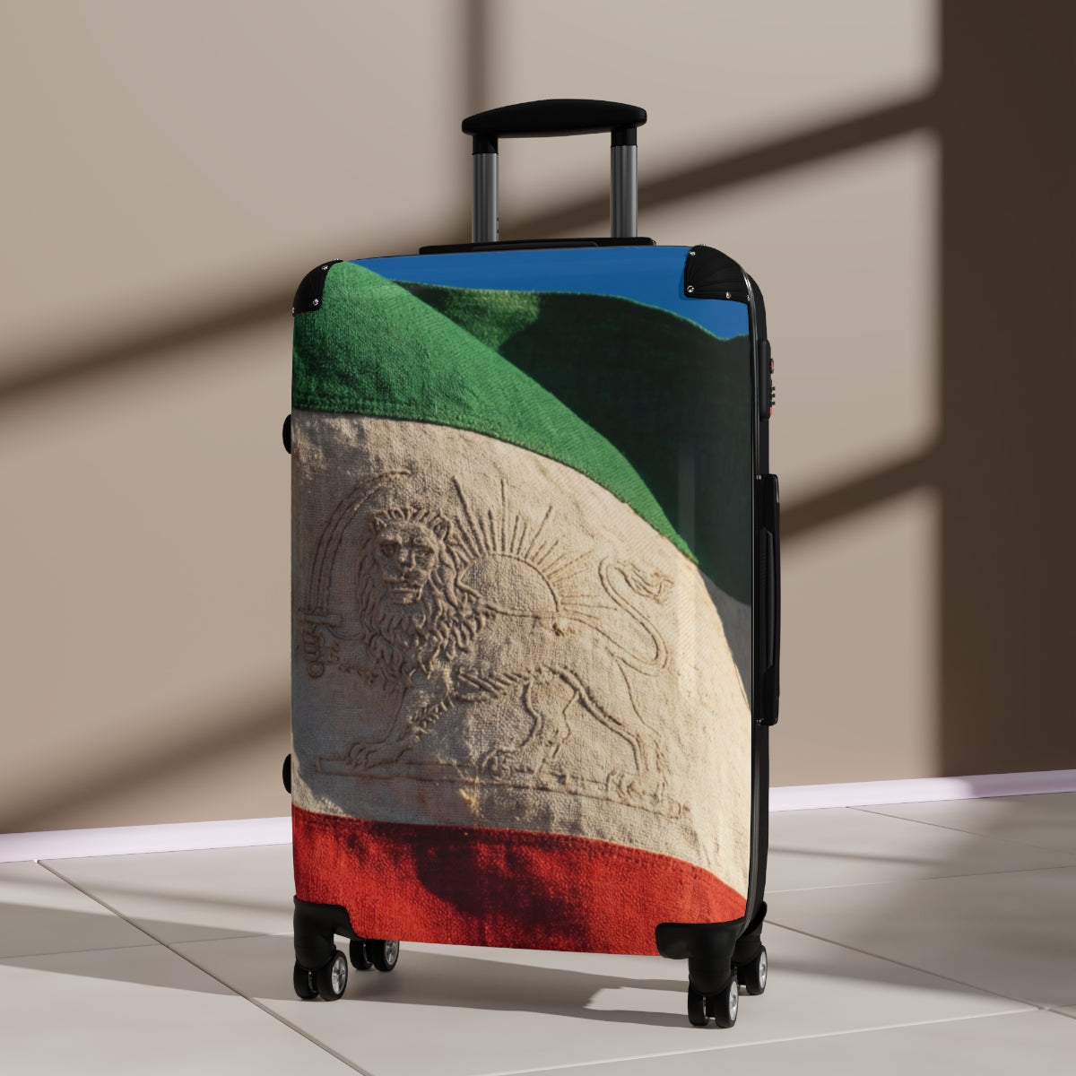 Suitcase - Vintage Persian Lion & Sun | Echovira Gallery