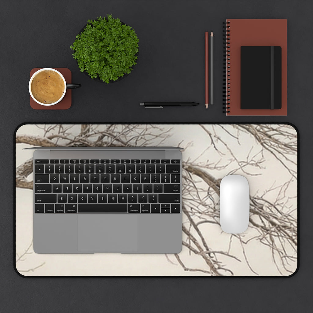 Desk Mat - Minimalist Winter Serenity