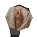 Foldable Umbrella - Soft Cream Canopy