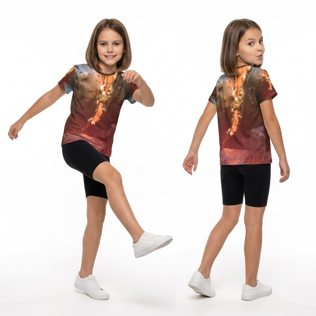 Maillot de sport enfant avec art de bronze en fusion