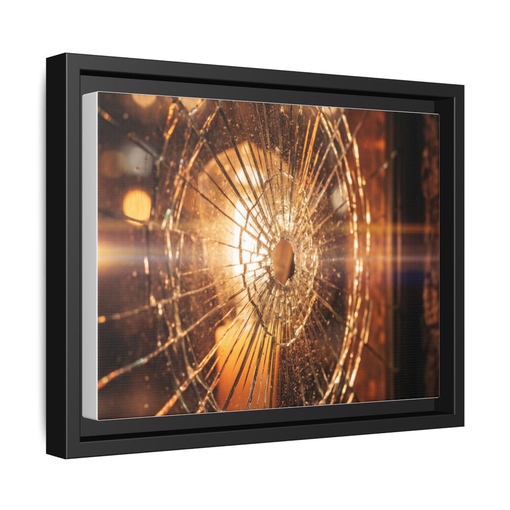 Framed Matte Canvas - Amber Glow — Black / 1.25"