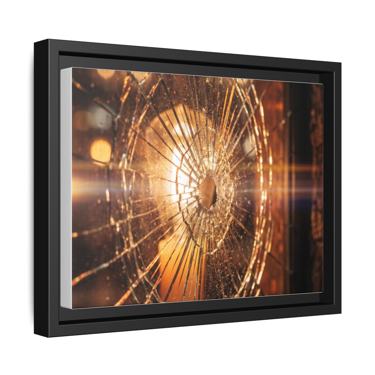 Framed Matte Canvas - Amber Glow — Black / 1.25"