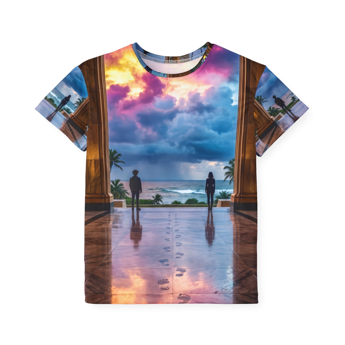 Kids Sports Jersey with Sunset Colonnade Art