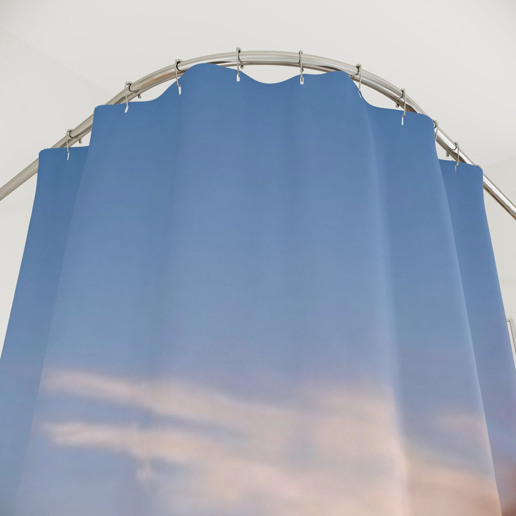 Shower Curtain - Golden Mountain Trail | Echovira Gallery