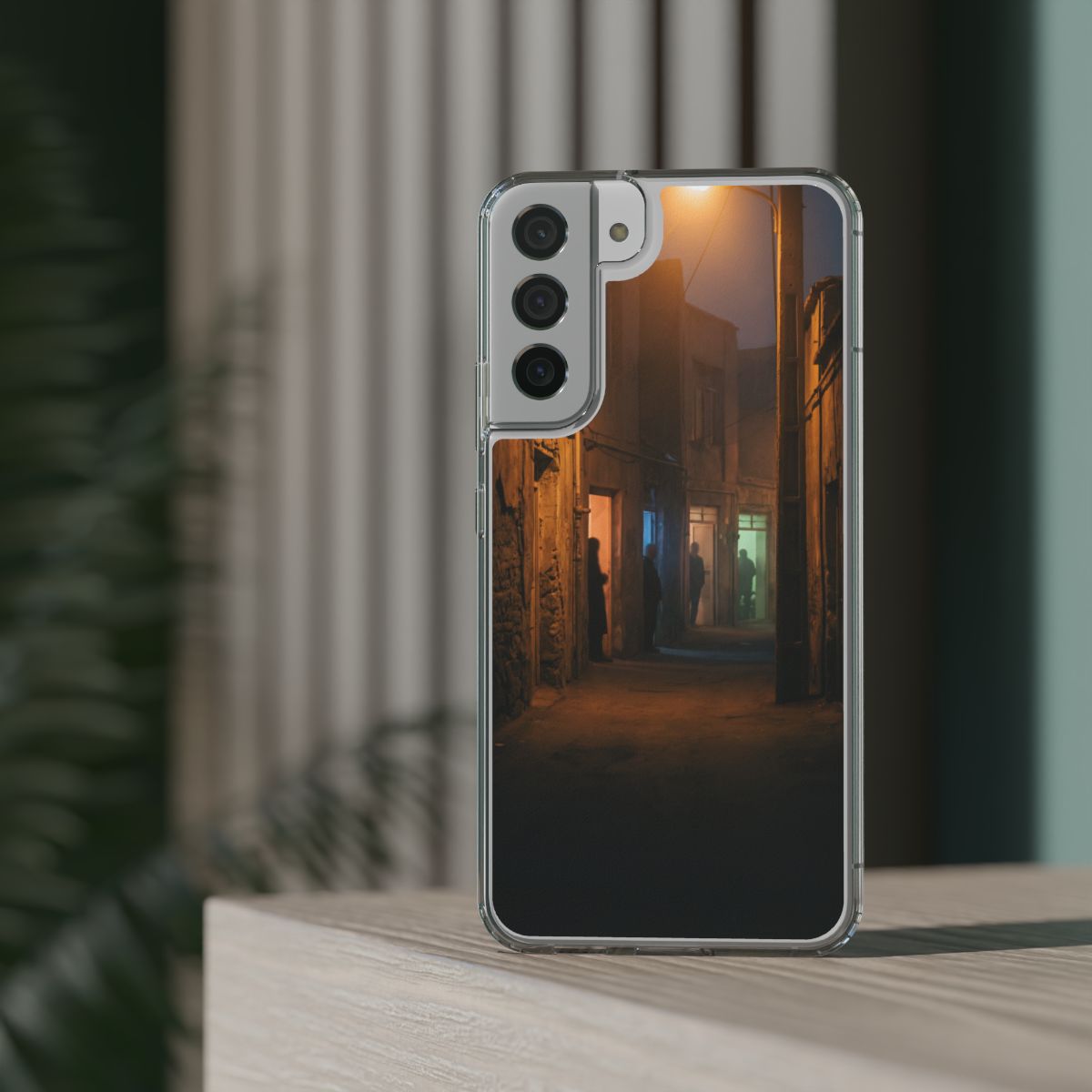 Clear Impact-Resistant Case - Night Alley iPhone Glow |...