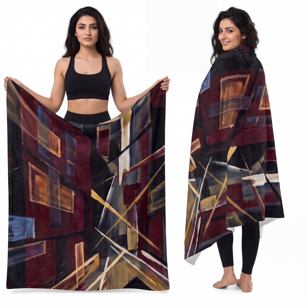 Velveteen Blanket - Urban Horizon | Echovira Gallery