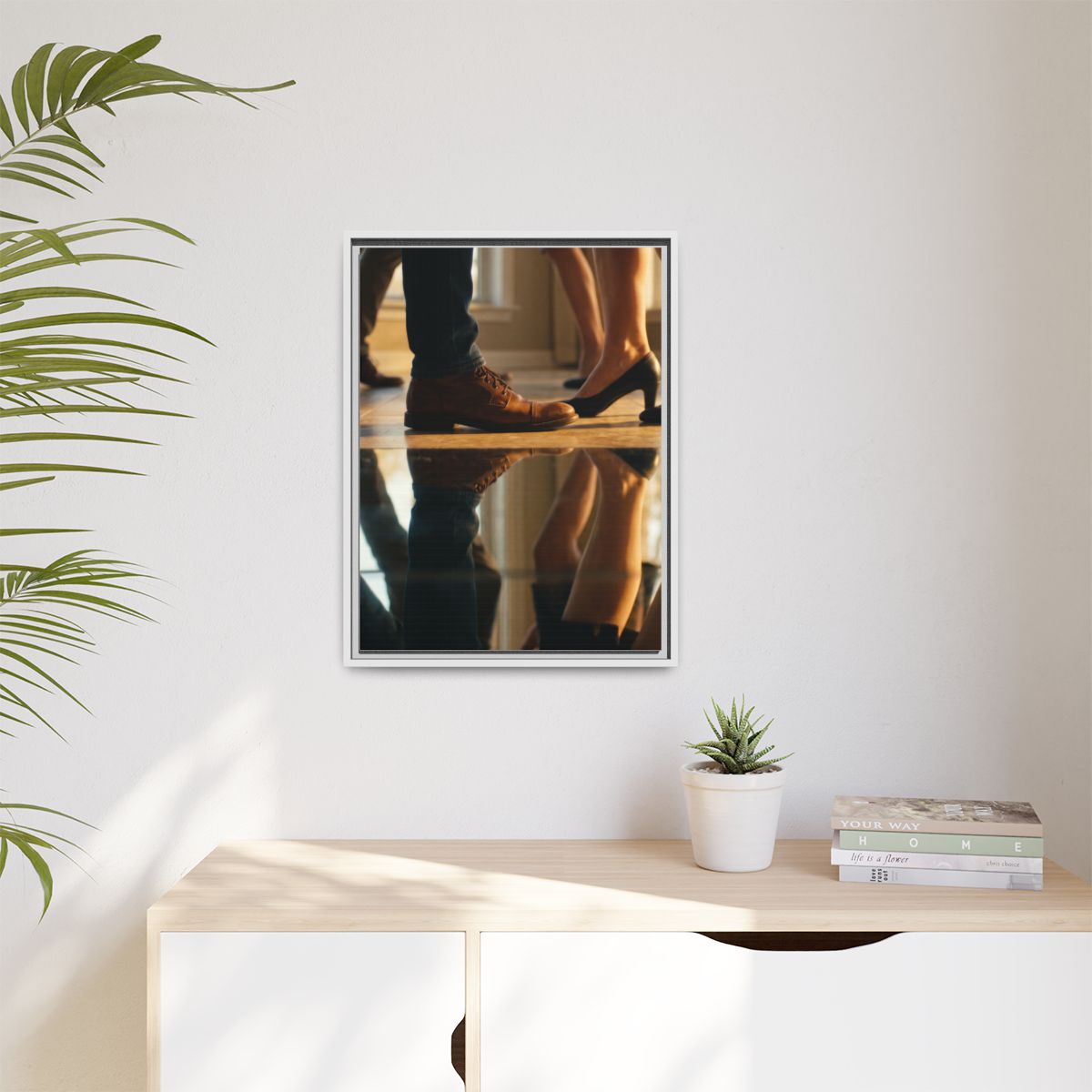 Matte Canvas, Framed - Golden Hour Reflections Cinematic Art...