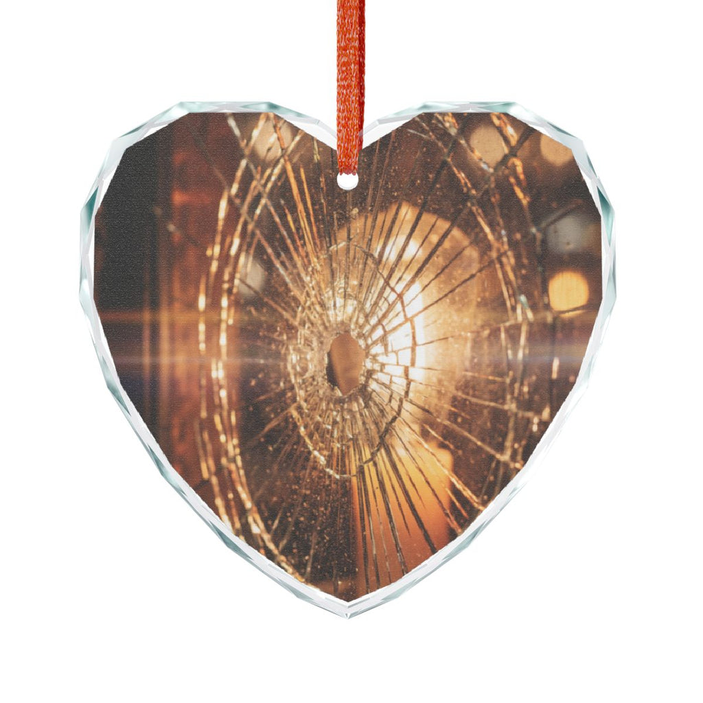 Crystal Glass Ornament - Shattered Light Moody Glass Art |...