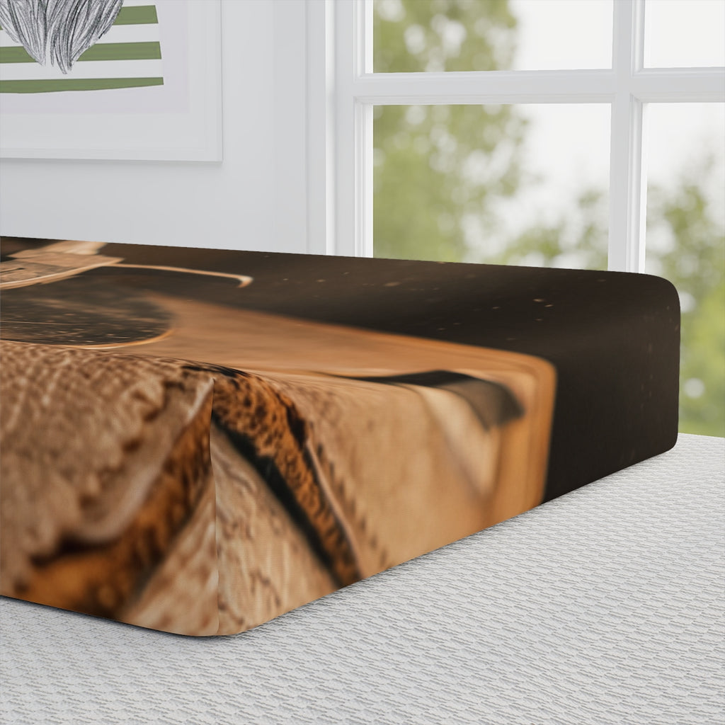 Vintage Turntable Vinyl Baby Changing Pad Cover