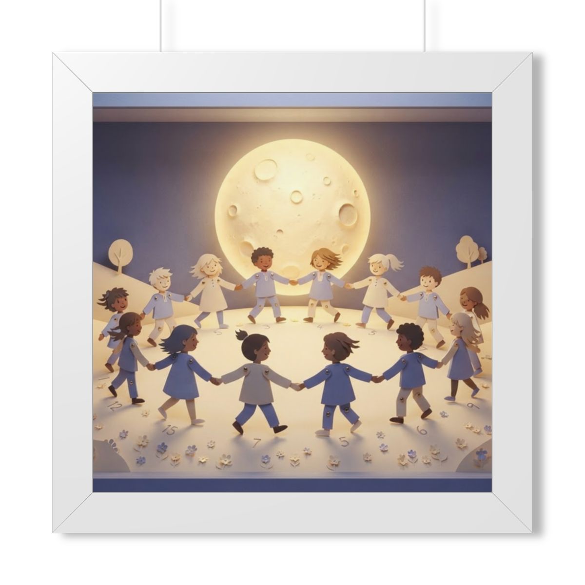 Framed Vertical Poster - Moonlit Lullaby — White (11×14... |...