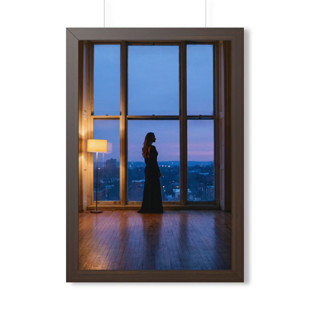 Framed Vertical Poster - Twilight Solitude — Walnut (11×14...
