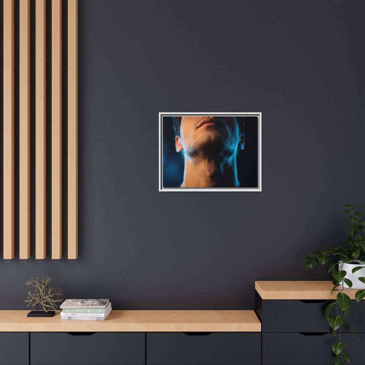 Framed Matte Canvas - Neon Pulse Core — White / 1.25"