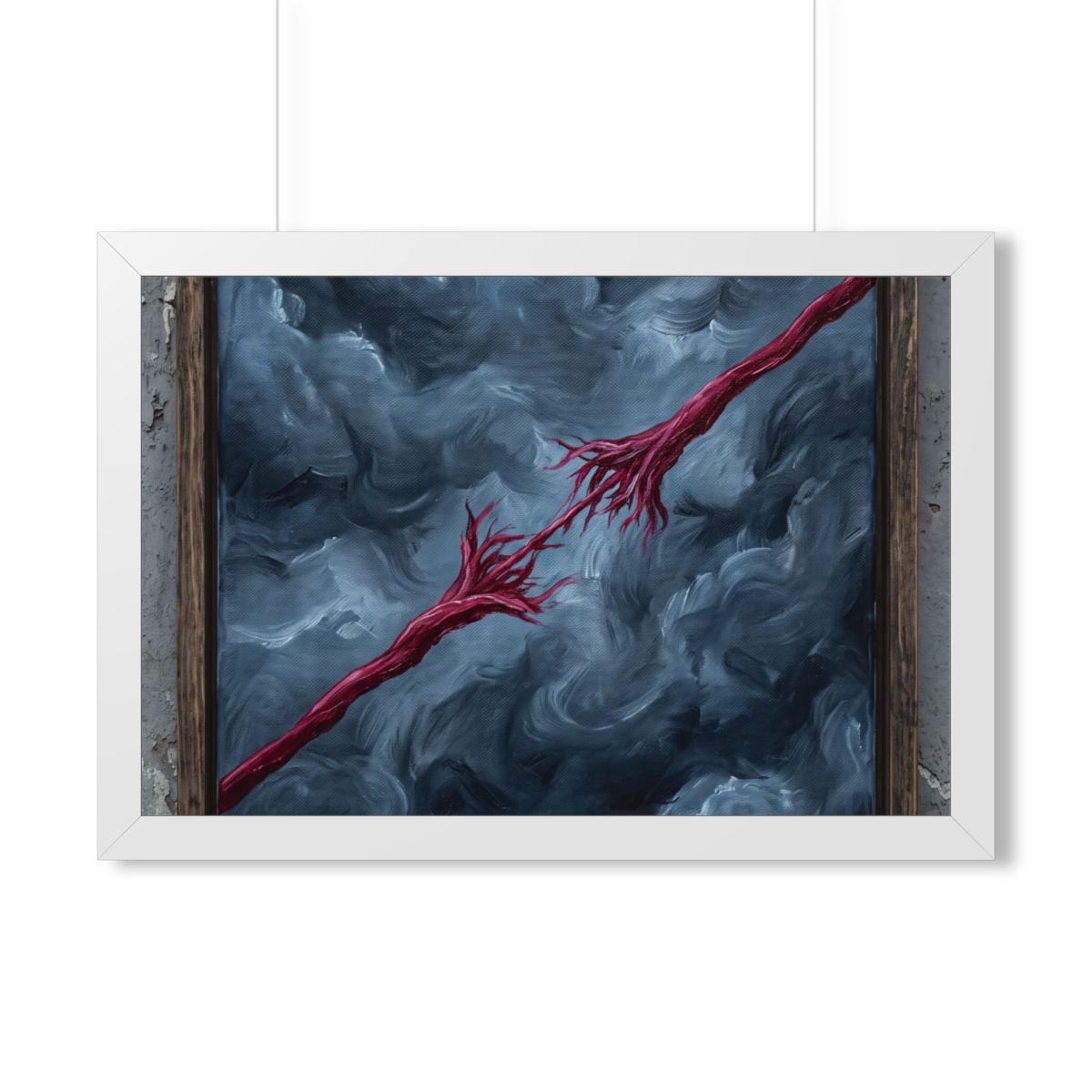 Póster enmarcado abstracto Crimson Tether