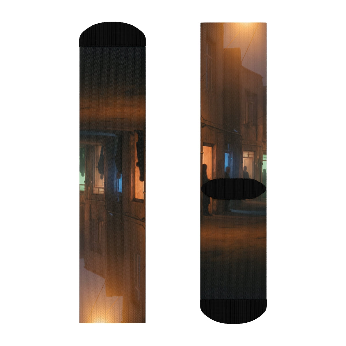 Crew Socks - Shadowed Alleyway Mystery Art Print | Echovira...