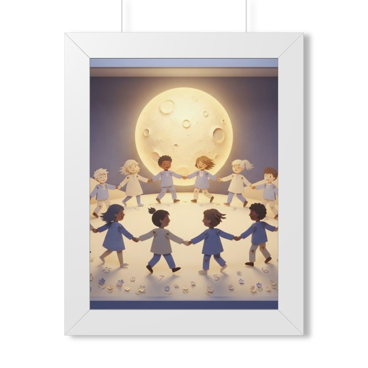 Framed Vertical Poster - Moonlit Lullaby — White (11×14... |...