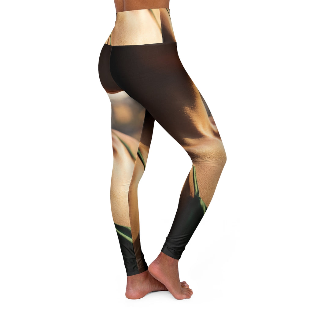 Yoga Leggings - Sunlit Emerald Flow
