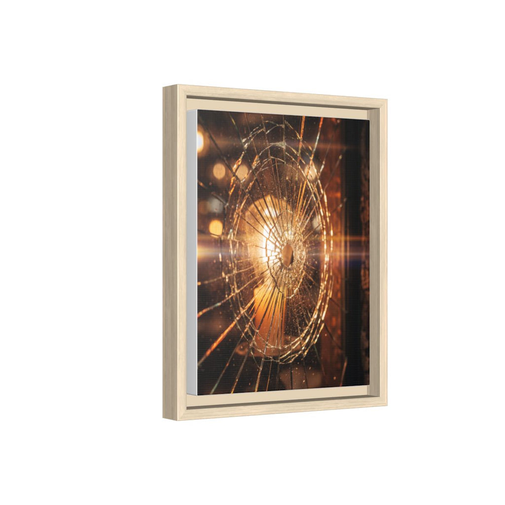 Framed Matte Canvas - Shattered Glass — Natural / 1.25"