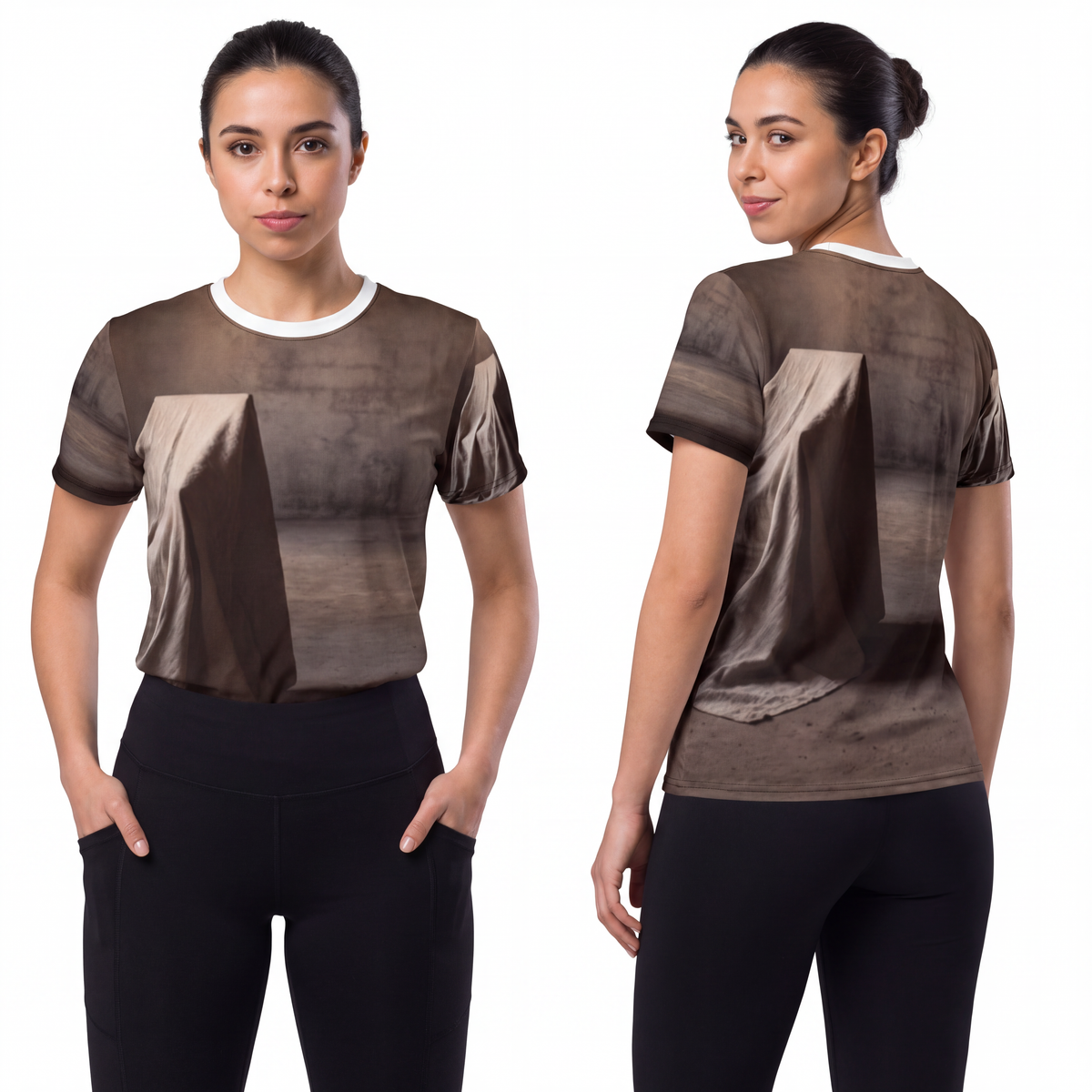 Unisex Cut & Sew Tee - Silent Chamber Shadowed Chair Art......