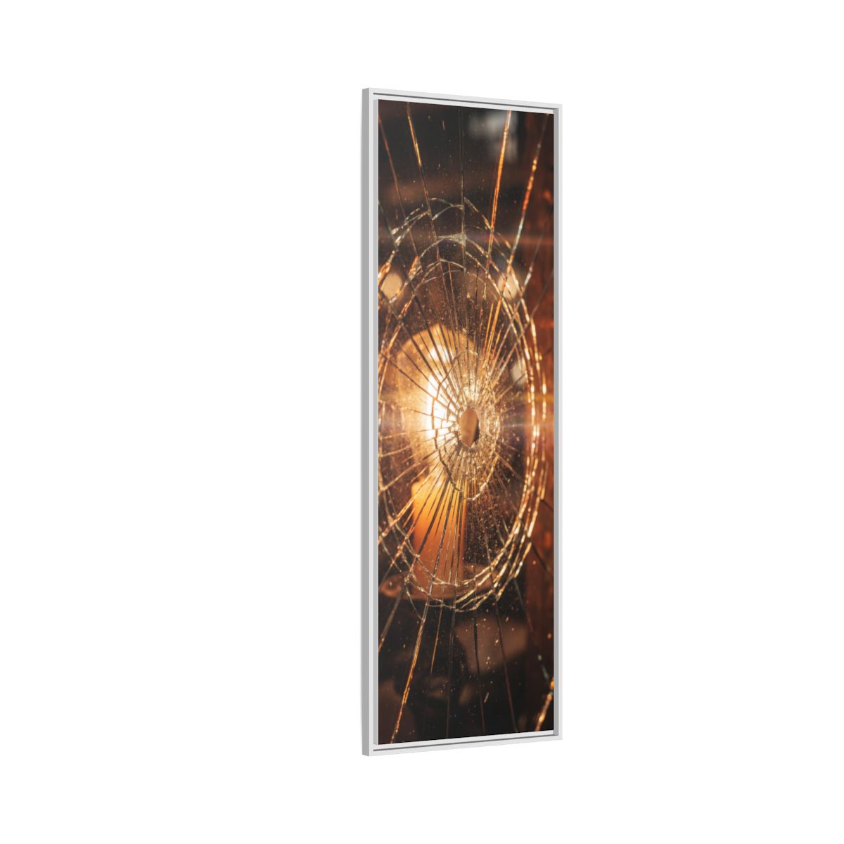 Framed Matte Canvas - Shattered Glass — White / 1.25"