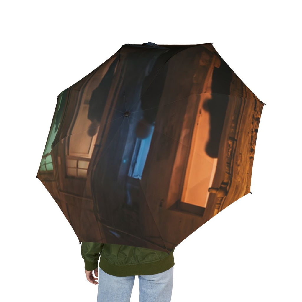 Semi-Automatic Foldable Umbrella - Shadowed Alleyway Mystery...