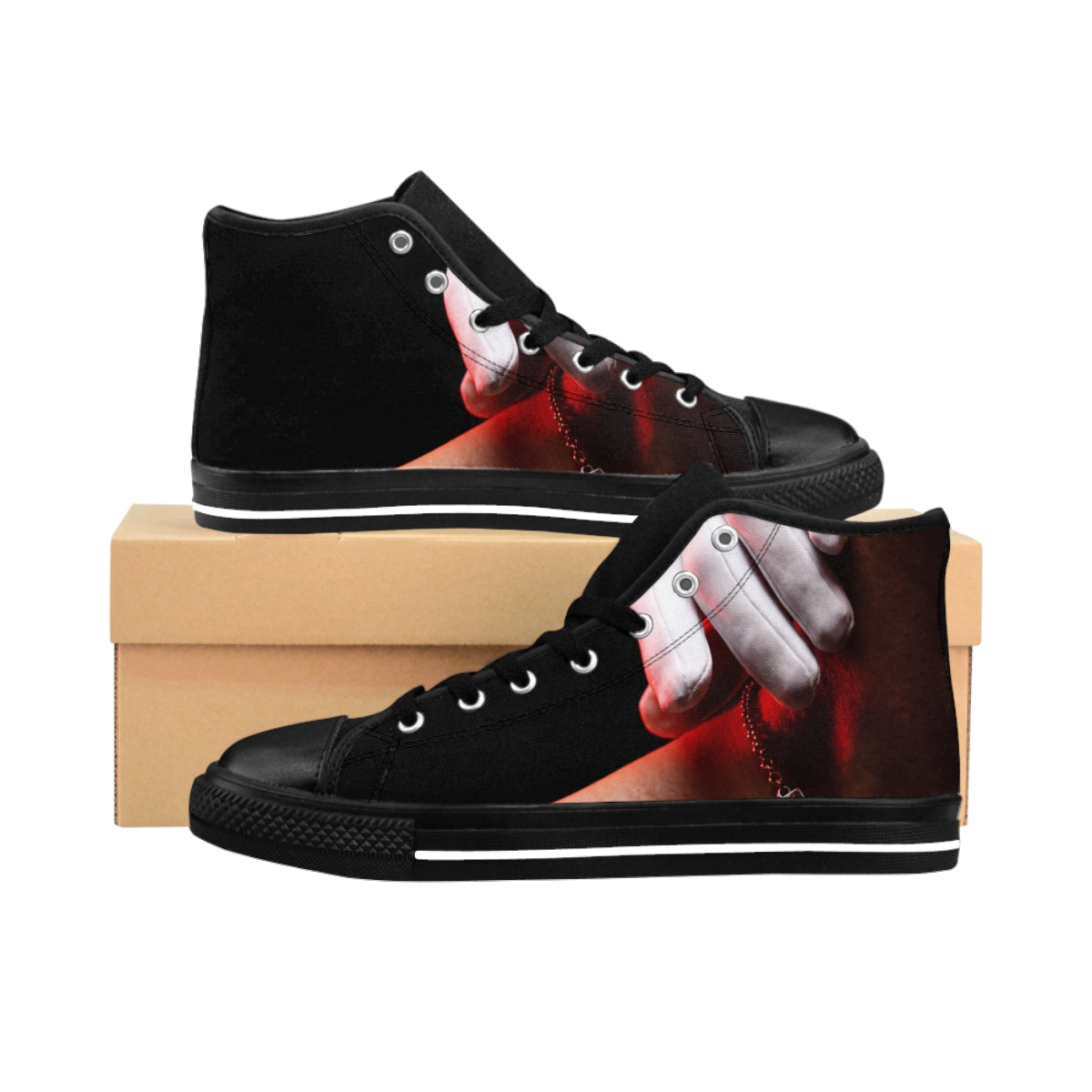 Women's Classic Sneakers with Noir Art