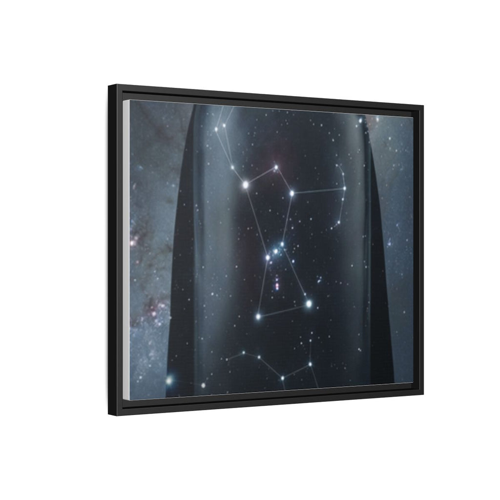 Framed Matte Canvas - Cosmic Sentinel — Black / 1.25" (10×8, 12×9, 14×11, 16×12, 20×10, 18×12, 20×16, 24×16, 24×18, 36×12, 24×20, 32×16, 30×20, 30×24, 32×24, 48×16, 36×24, 48×24, 40×30, 60×20, 48×32, 60×30 & 60×40)