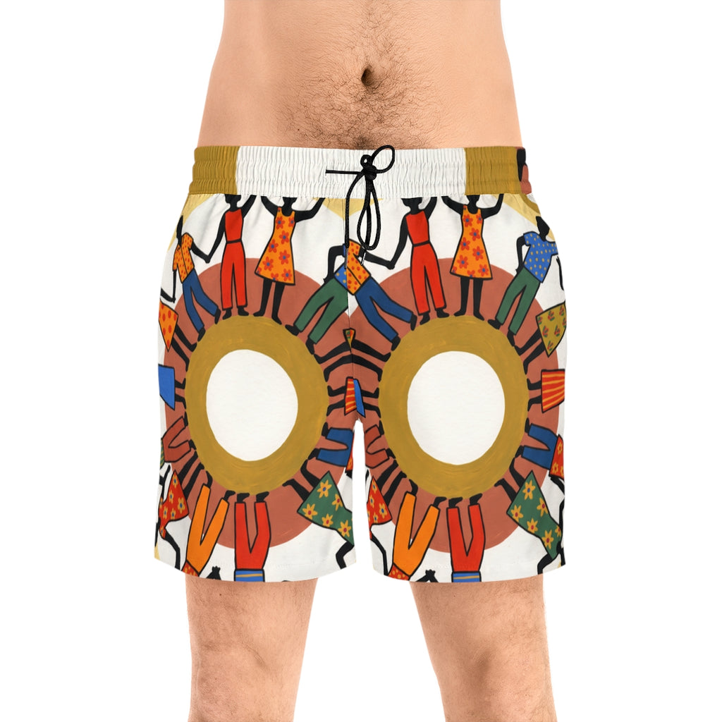 Men's Mid-Length Swim Shorts - Unity Mandala | Echovira...