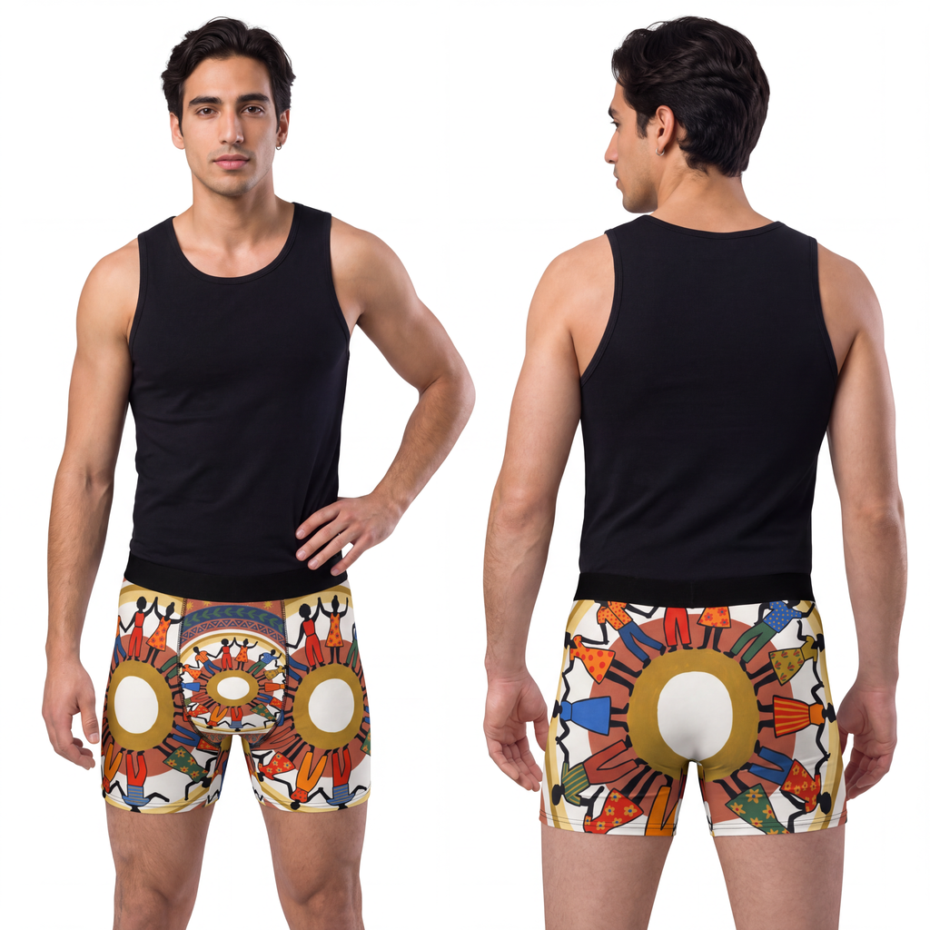 Men's Boxer Briefs - Unity Mandala Folk Art | Echovira...