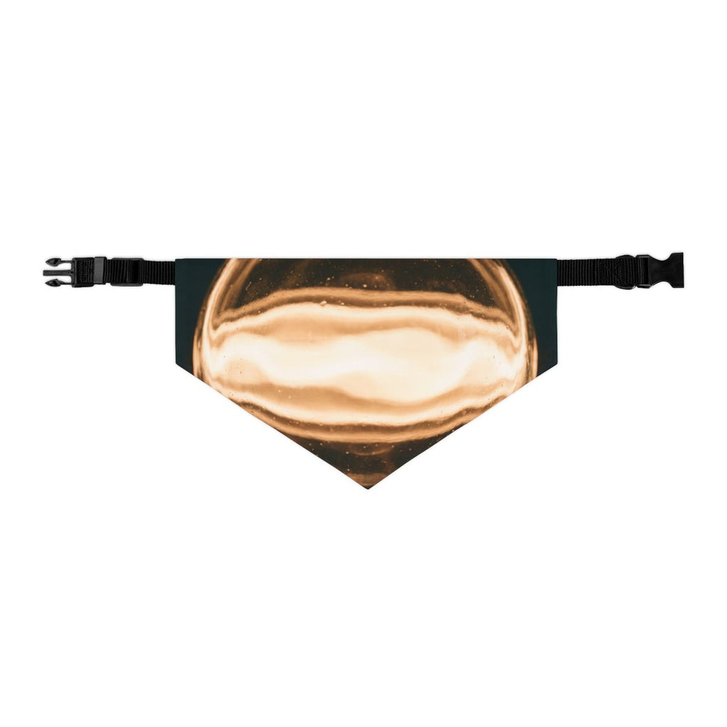 Pet Bandana Collar - Luminous Amber Sphere - Radiant Glow |...