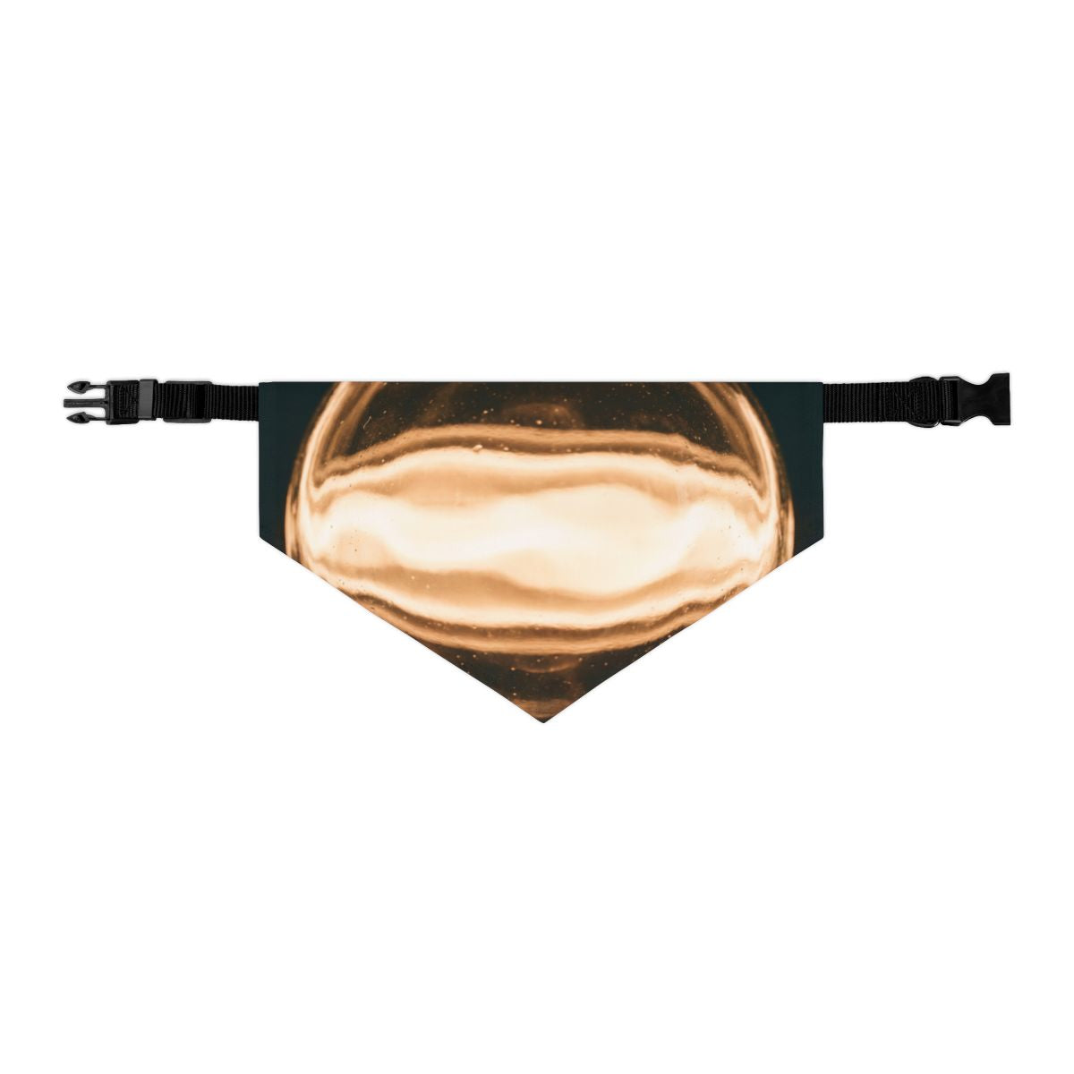 Pet Bandana Collar - Luminous Amber Sphere - Radiant Glow |...