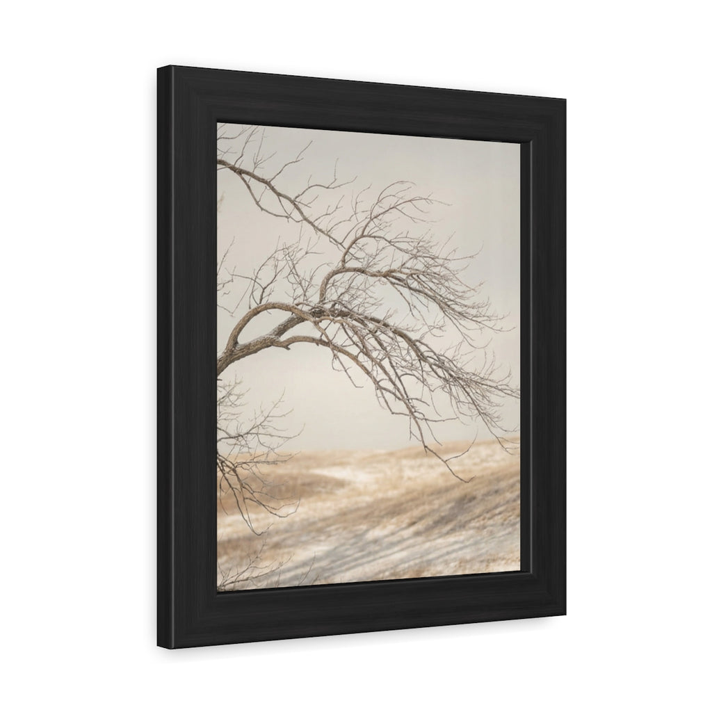 Framed Poster - Minimalist Winter Tree — Portrait