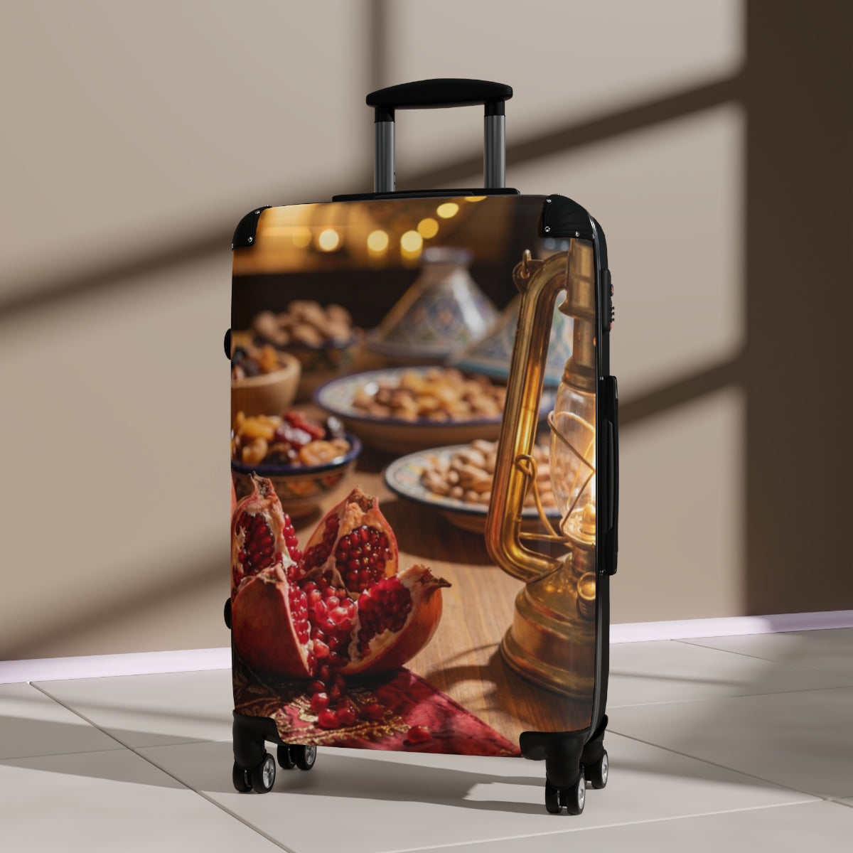 Suitcase - Golden Pomegranate Still Life | Echovira Gallery
