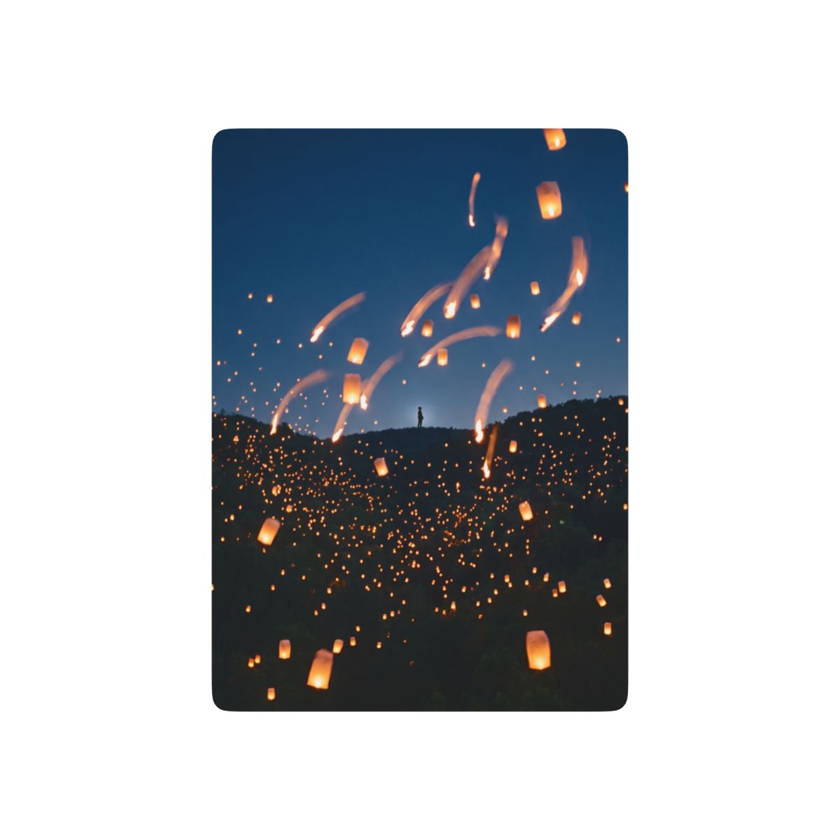 Poker Playing Cards - Midnight Lantern Glow Wall Art |...