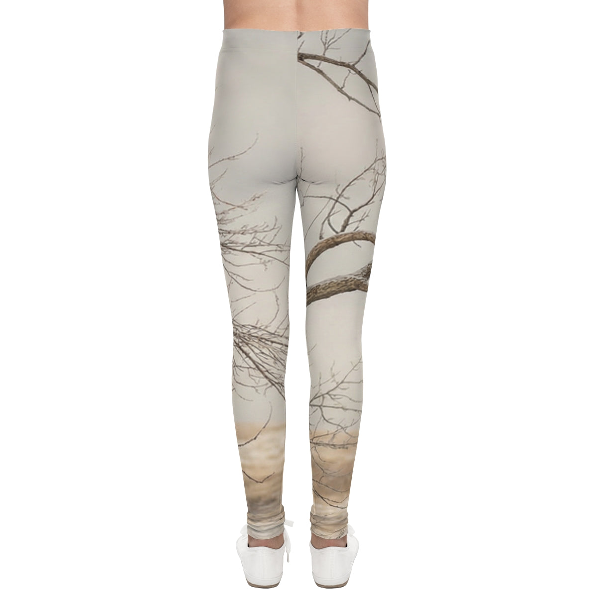 Youth Leggings - Winter Branch Solitude Landscape | Echovira...