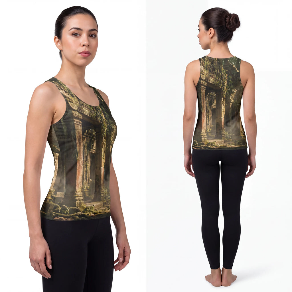 Unisex Tank Top - Temple Canopy Haven | Echovira Gallery