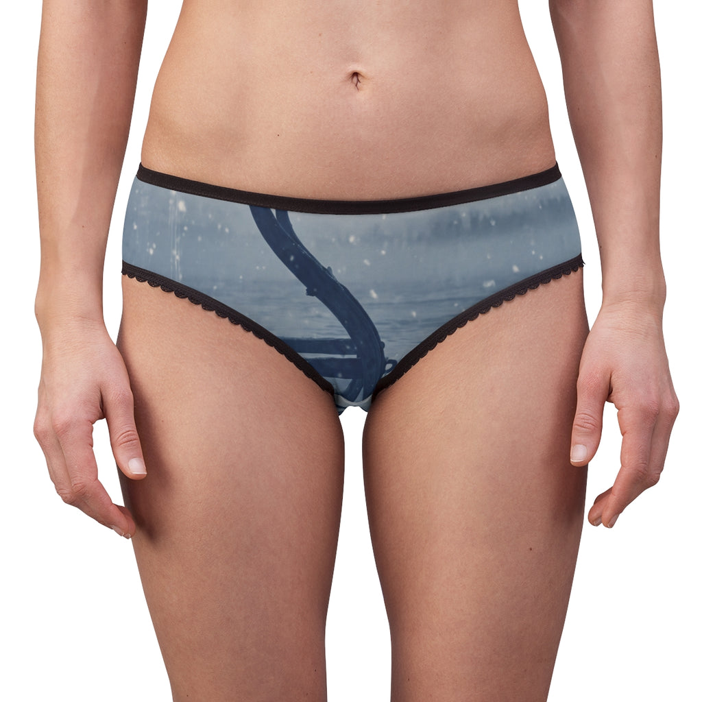 Women's Briefs Winter Sled Cyanotype Art