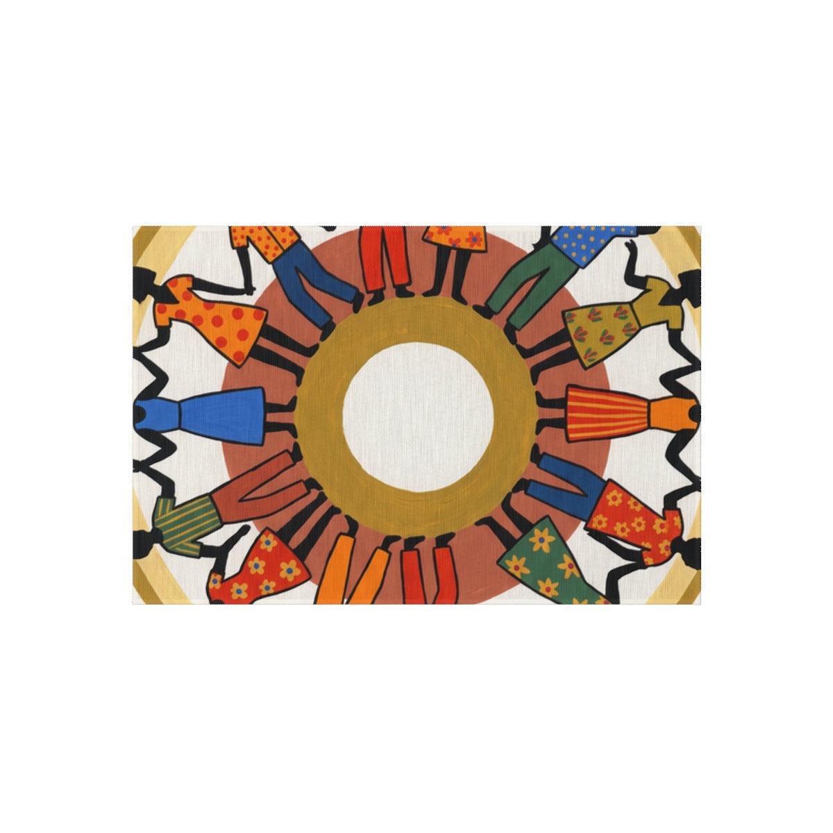 Outdoor Rug - Unity Mandala Folk Art | Echovira Gallery