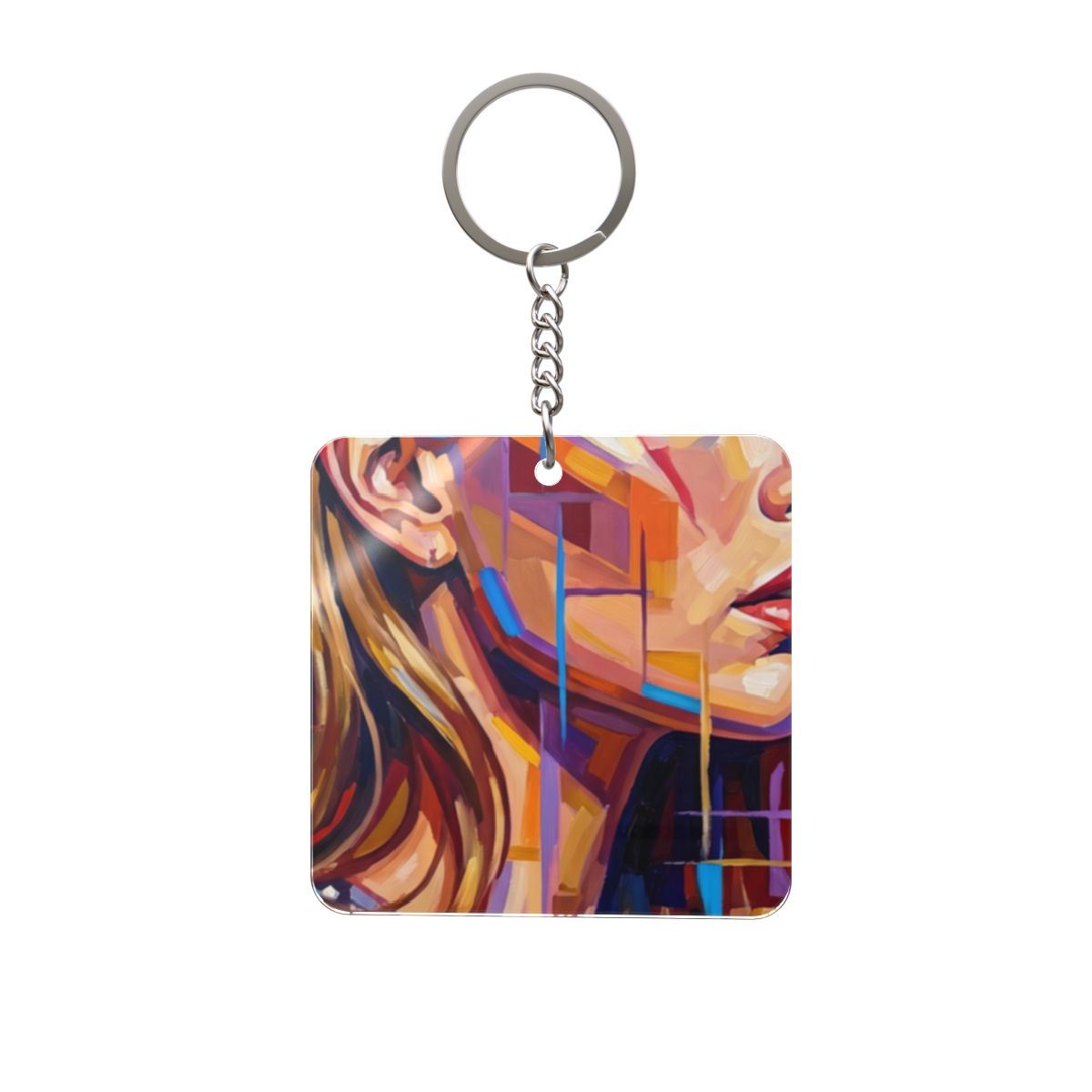 Square Keychain - Shattered Elegance | Echovira Gallery