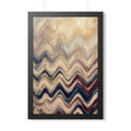 Framed Vertical Poster - Earth Chevron Wave — Black (11×14...